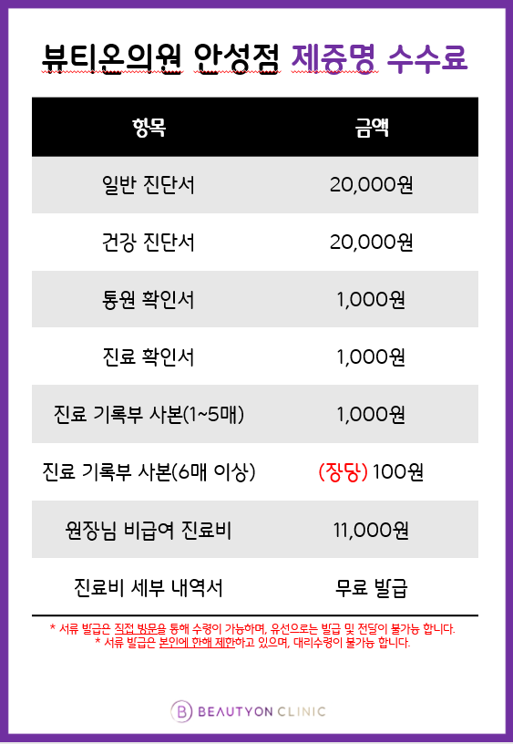 뷰티온의원 안성점 :: 약처방/진료