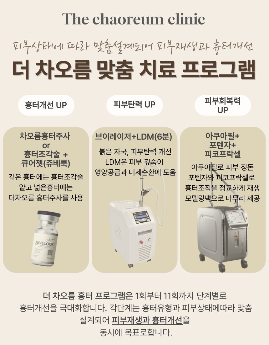 부산피부과 | 더차오름의원 부산점 - 리프팅, 보톡스, 피부레이저 :: 더차오름 시그니처 흉터치료 프로그램 